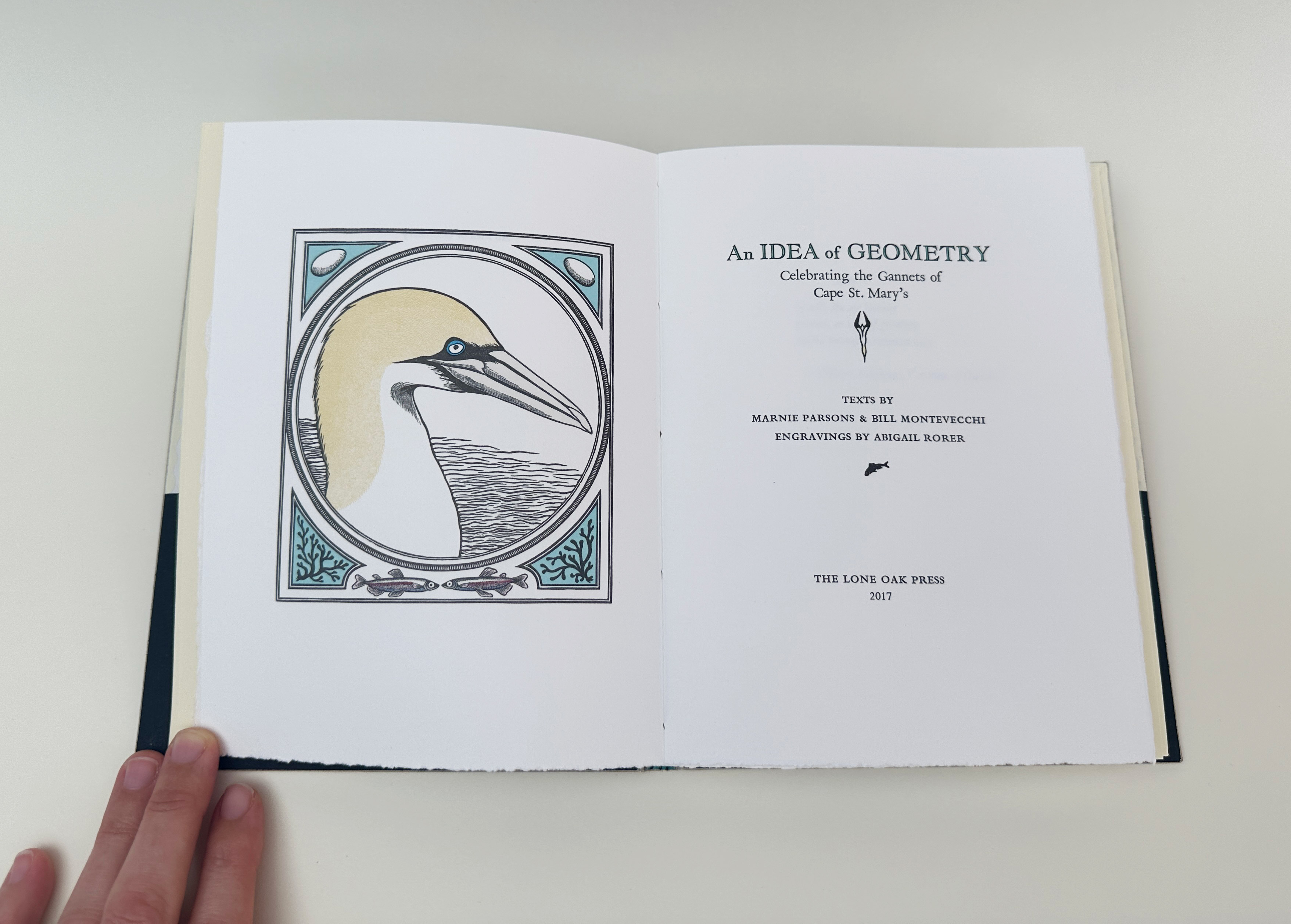 Frontispiece and title page for An Idea of Geometry.