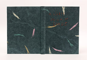 Front cover of A Little Book of Birds  binding on a white table.