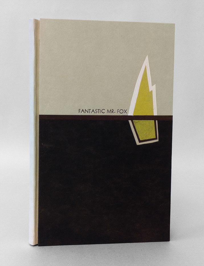 Front cover of Fantastic Mr. Fox binding on a white table.