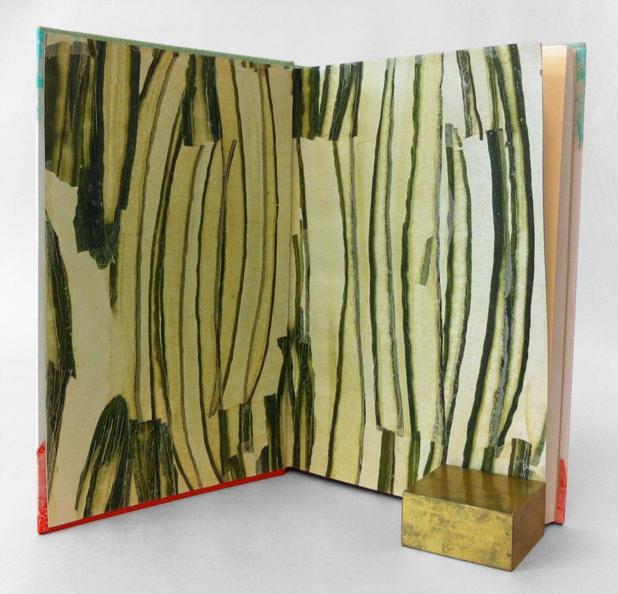 Interior of The BFG binding on a white table.