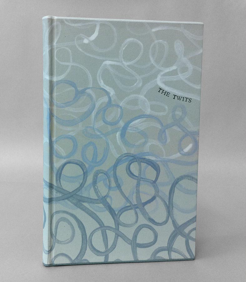 Front cover of The Twits binding on a white table.