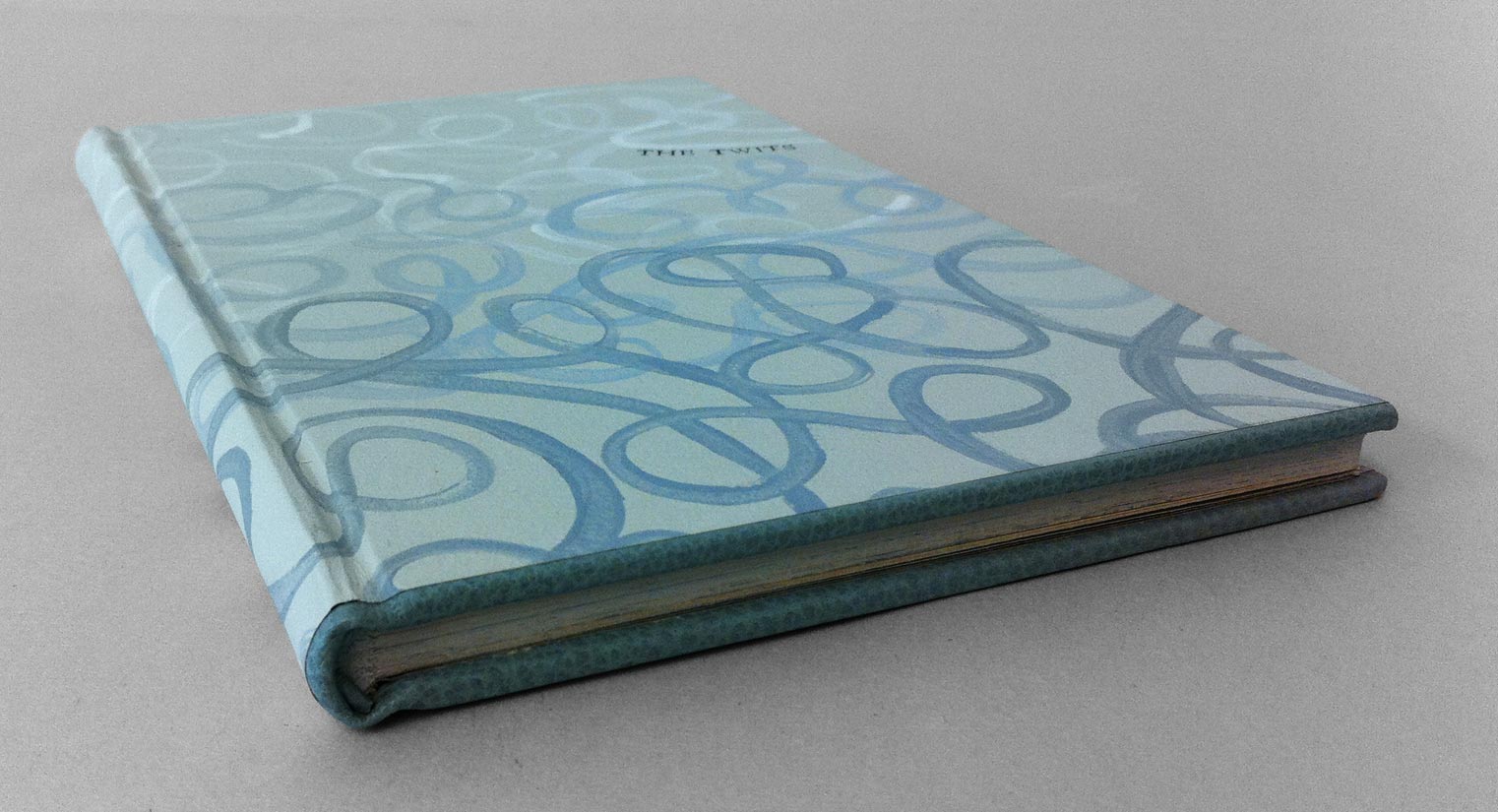 Edge of The Twits binding on a white table.