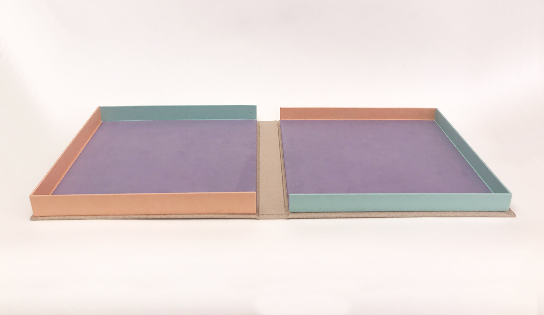 Box interior of The Seven Deadly Sins binding on a white table.