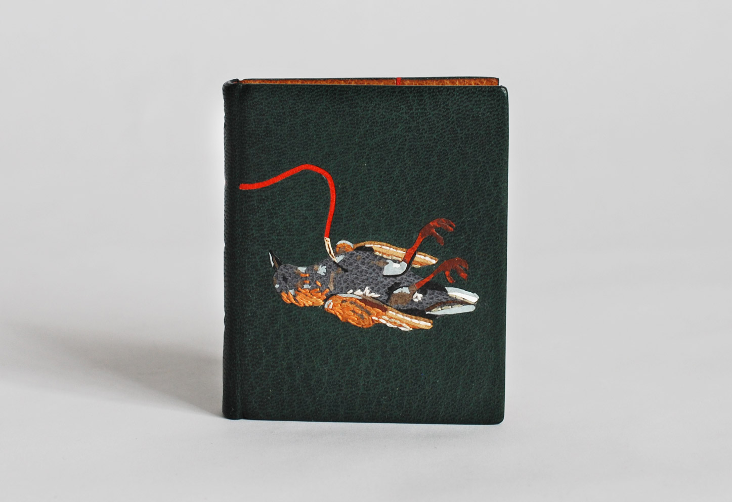 Front cover of The Nightingale and the Rose binding on a white table.