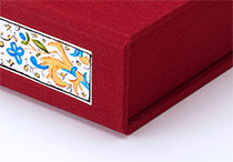 Front cover of box for Illuminated binding.