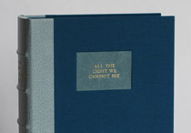 Front cover of box for All the Light We Cannot See binding.