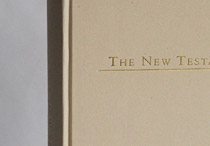 Front cover of New Testament binding.