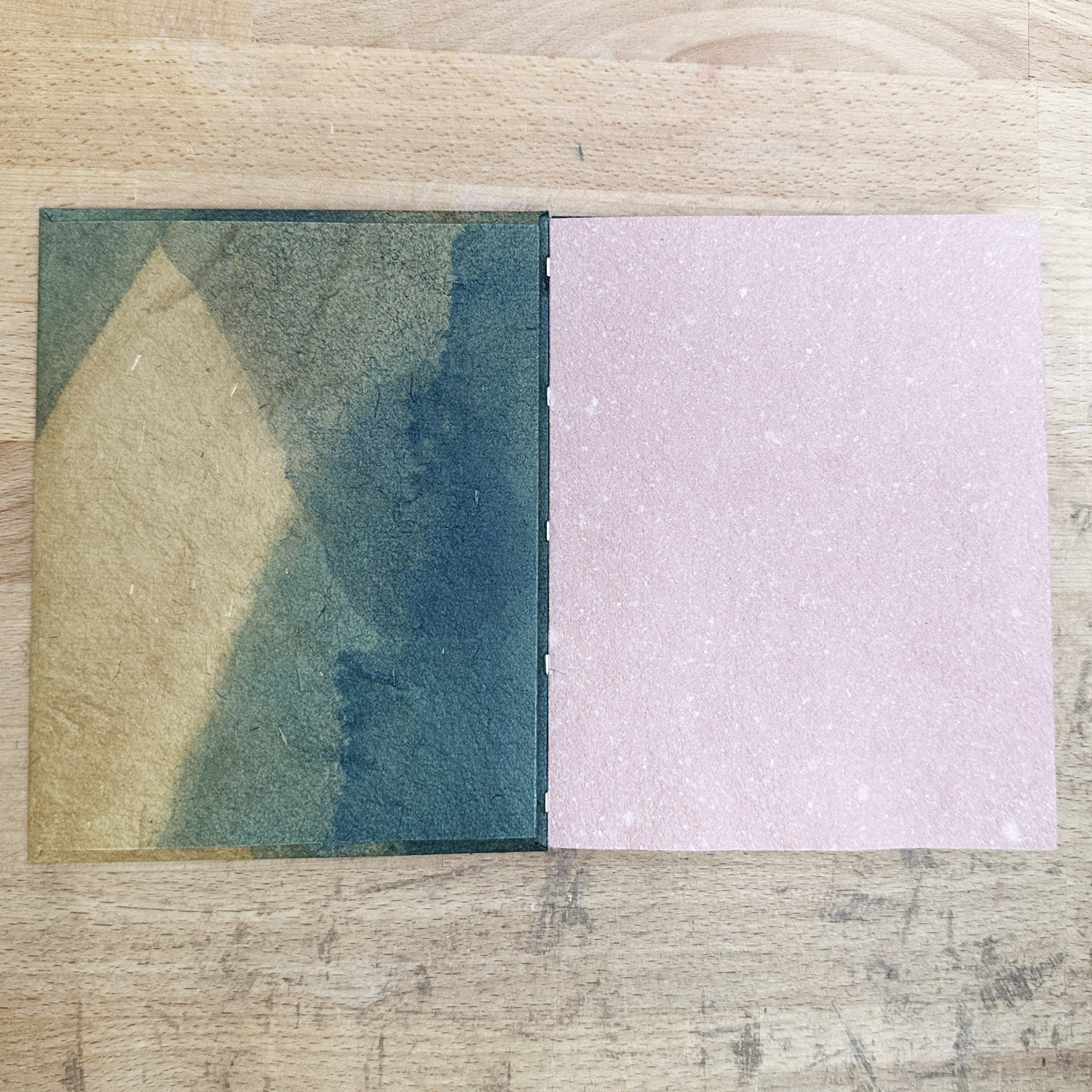 Envelope Binding with the front cover open.