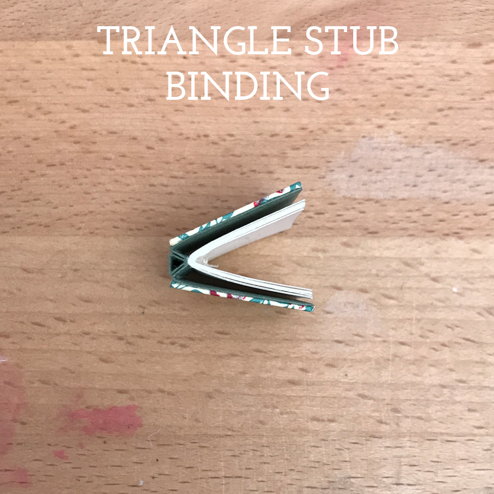 Top view of the Triangle Stub Case Binding.